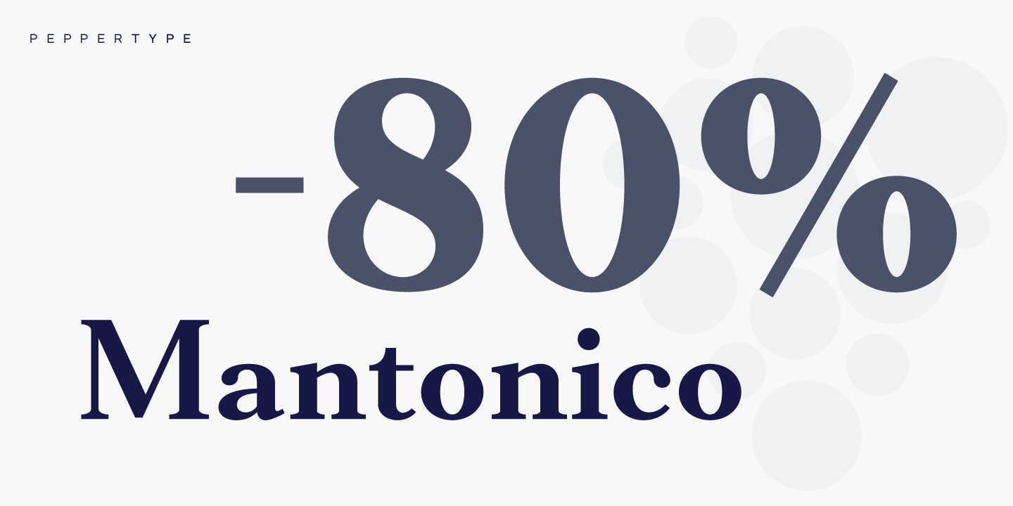 Ejemplo de fuente Mantonico Black Italic